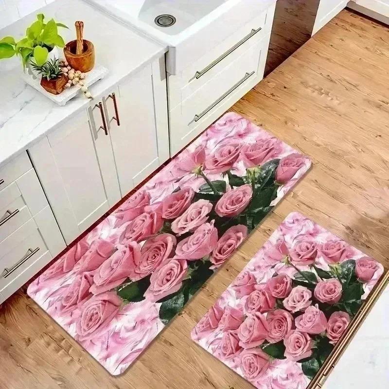 1PC Welcome Charactor Door Mats Kitchen Rugs Non-Slip Design Bathroom Rugs Bath Mat Carpet for Living Room Sink Laundry Decor
