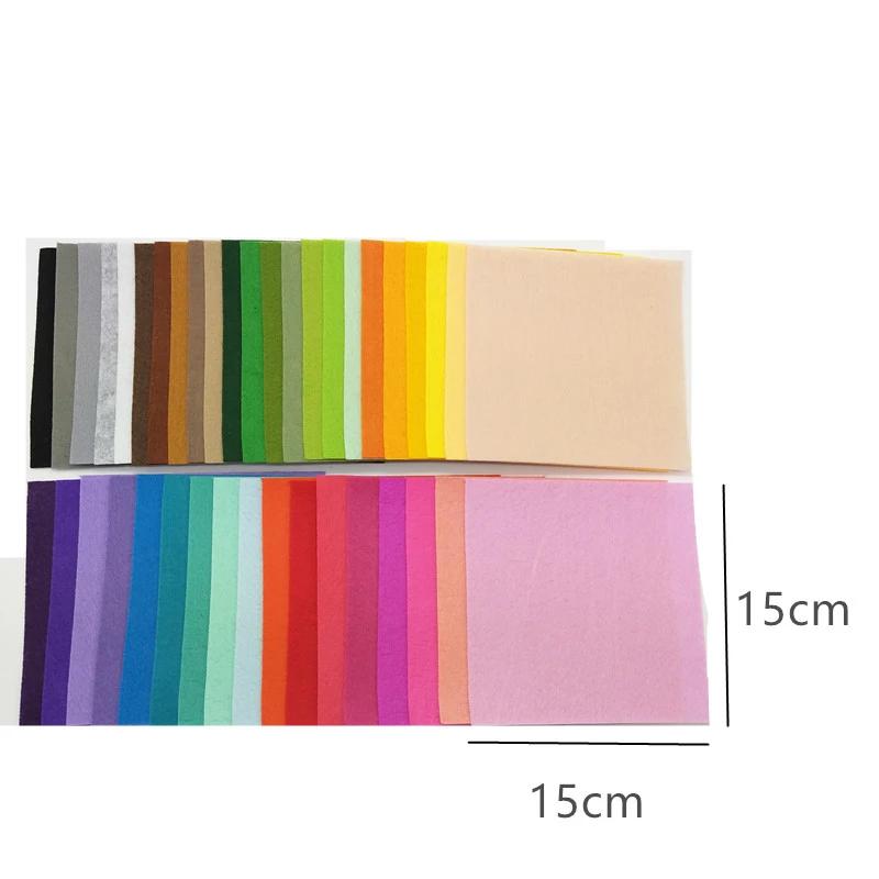 40pcs Colorful Non Woven Felt Fabric Sheets 40 Colors Nonwoven Patchwork Sewing Felts DIY Bundle For Sewing Dolls Crafts