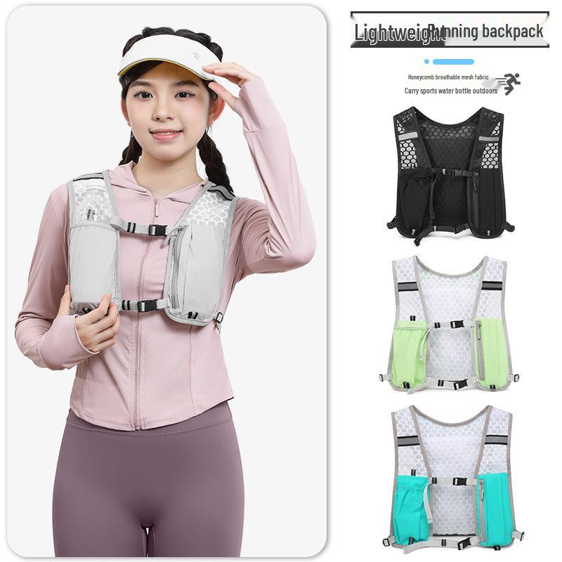 Gilet Leggero per Sport all'Aperto: Zaino da Arrampicata, Corsa, Ciclismo ed Escursionismo con Tasca per Telefono e Portaborraccia