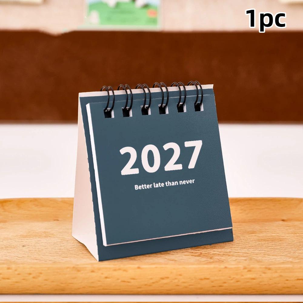 Calendario da scrivania Mini 2027 Formato tascabile Planner da viaggio portatile per casa Ufficio Scuola Tracciamento dell'orario di lavoro