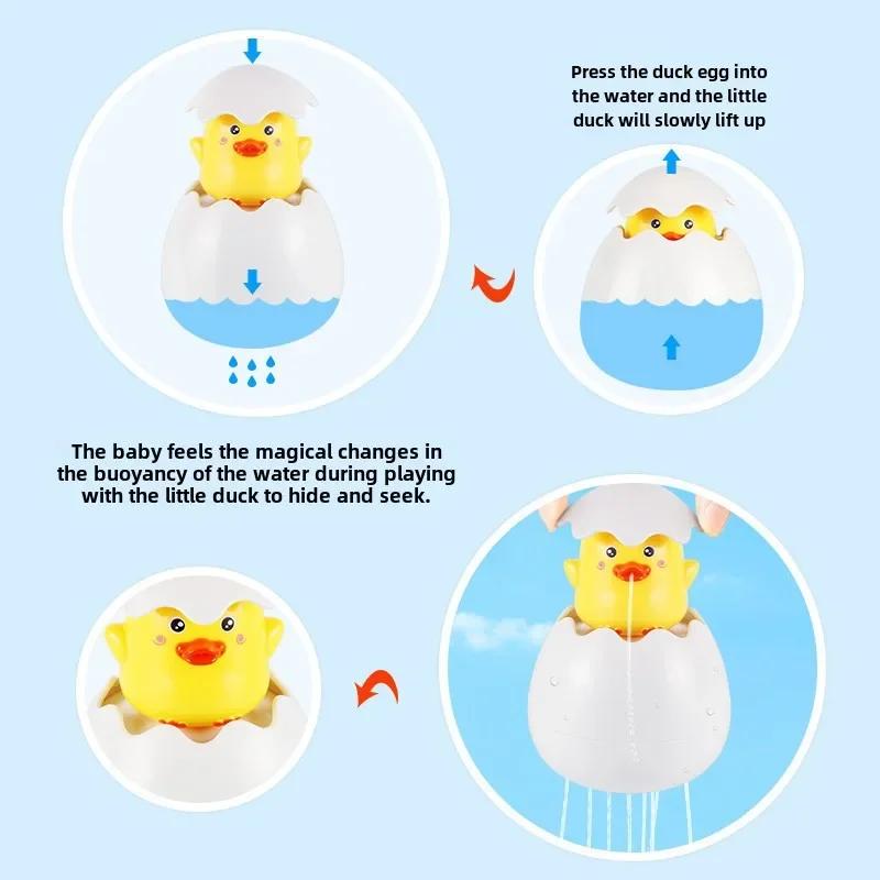 Baby Bathing Toy Bathroom Sprinkling Shower Cute Cartoon Duck Penguin Egg Swimming Water Toy Water Spray Sprinkler Bath Toy