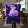 1PC Rhea Ripley Print Flannel Blanket, High quality All Seasons, Home Decor, Warmth and Comfort, Perfect for Christmas Gifts