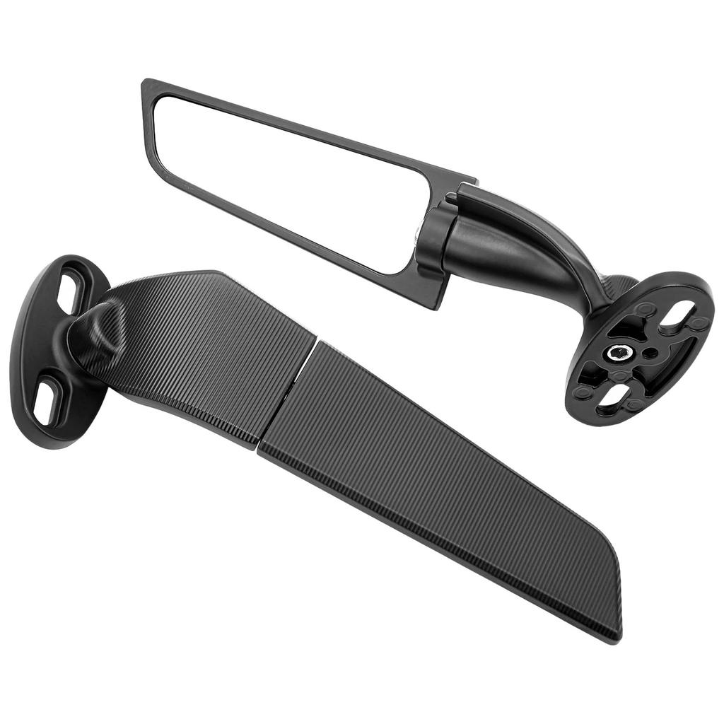 2pcs Motorcycle Rearview Mirror Adjustable Rotating Wind Wing Mirror Replacement for Ninja 250 300