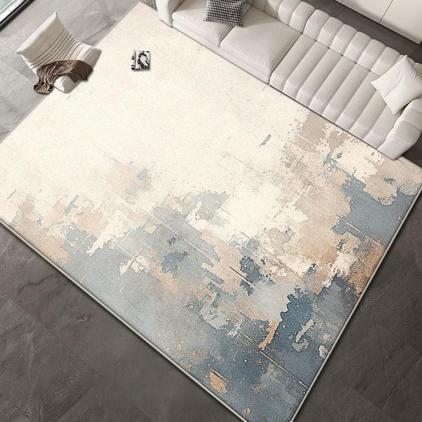 Nordic Abstract Large Living Room Carpets Minimalism Decoration Home Non-slip Soft Rug for Bedroom Lounge Foldable Floor Mats