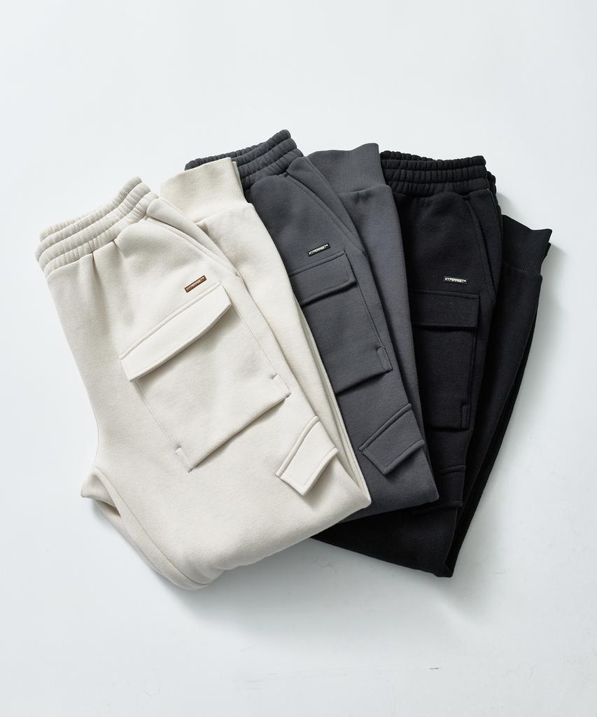 HYPERREET Double Fleece Cargo Jogger Pants [Charcoal]_Hf4Tp069