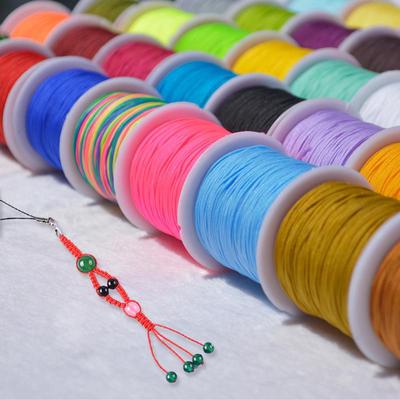 1Rull 0,8mm*20m Nylon sladdtråd Armband för halsband Smycken Tillbehör