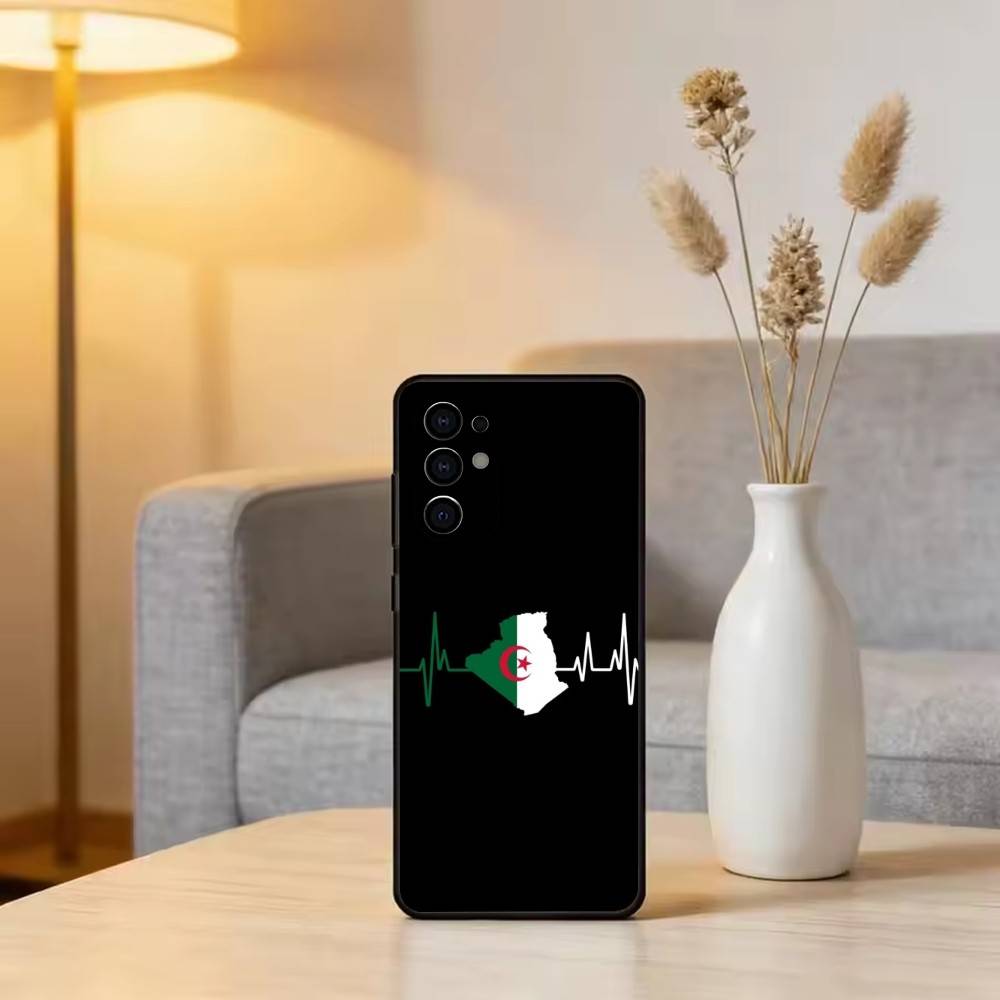 A-Algeria F-Flag Phone Case Black Silicone Soft For Samsung S25,S24,S21,S22,S23,S30,Ultra,S20,Plus,Fe,Lite Samsung S22plus5G