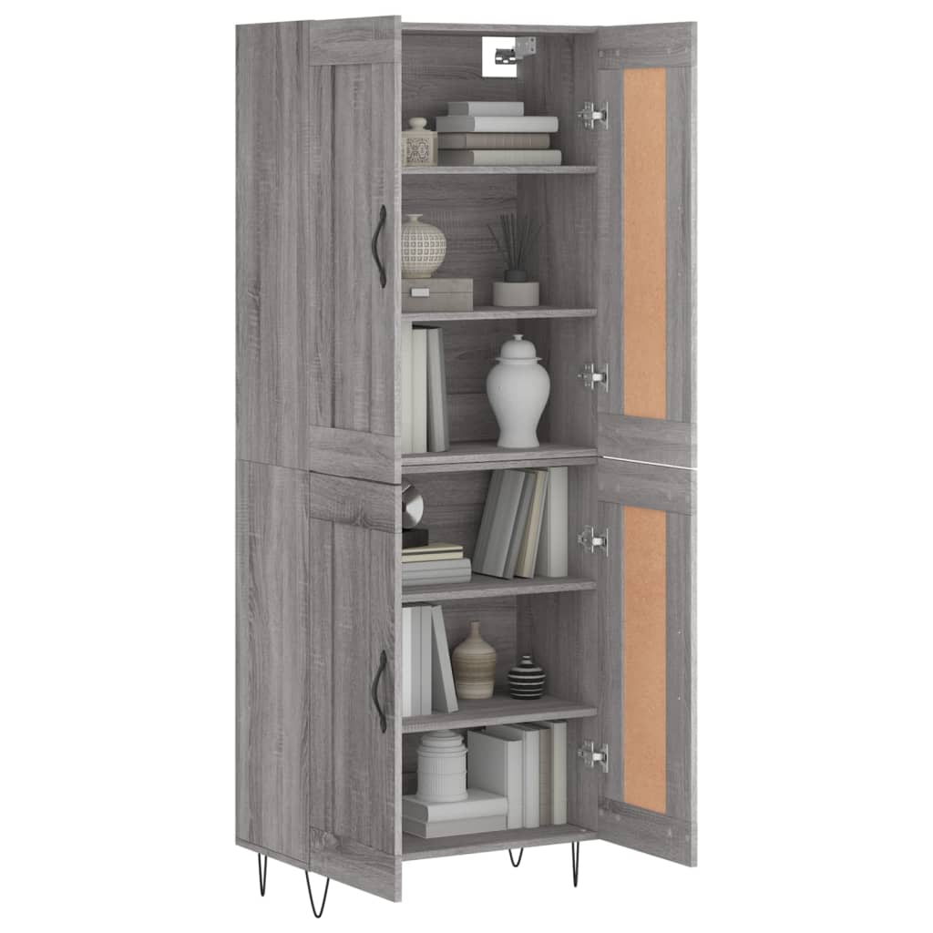 Highboard Grey Sonoma 69.5 x 34 x 180 cm Particleboard