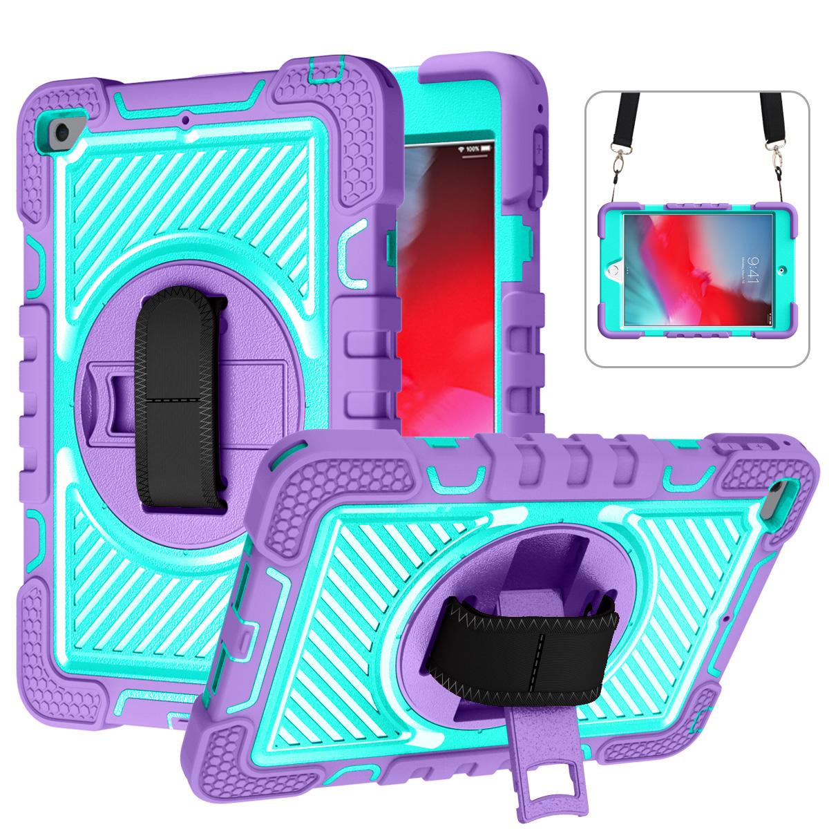 Stand Case Universeel Voor iPad Mini 5 4 7.9  A2124 A2125 A2126 A2133 A1538 A1550 360 Roterende Cover Met Schouderriem iPad Mini 4 2015