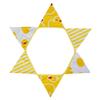 Kids' Yellow Duck Birthday Party Triangle Flag - Cotton Cloth Decoration for Children's Room or Kindergarten