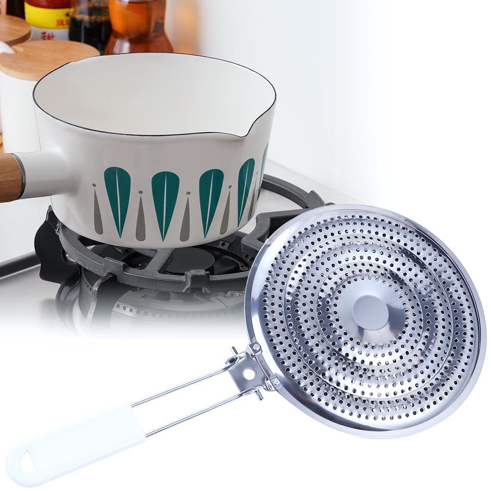 Electric Gas Stove 8 inch Hanging Milk Stainless Steel Collapsible Reducer Flame Guard Heat Diffuser Simmer Plate