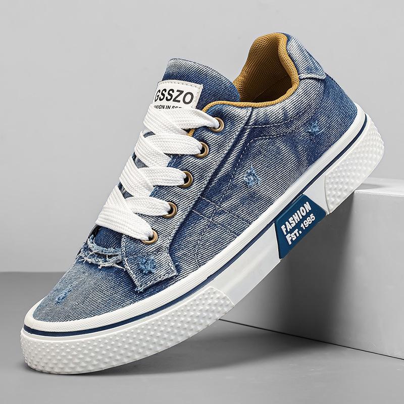 Summer Men'S Canvas Footwear Comfortable Low Cut Sports And Leisure Board Shoes Durable Lightweight Single Shoes Sneaker 48Size