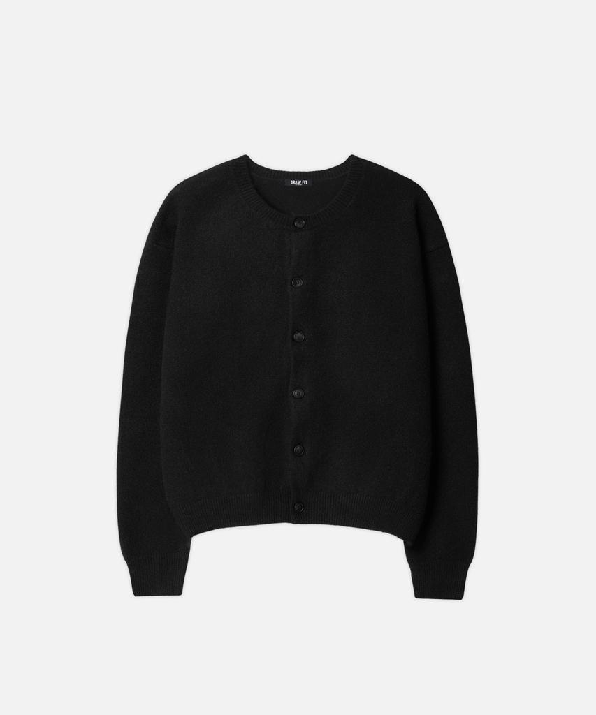 Draw Fit Urbane Wool Crop Knit Cardigan [Melange Grey]