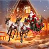Christmas Decorations Acrylic Santa Reindeer Pendant Window Hangings Decorate Arts And Crafts Crystal Ornament Fast Shipping