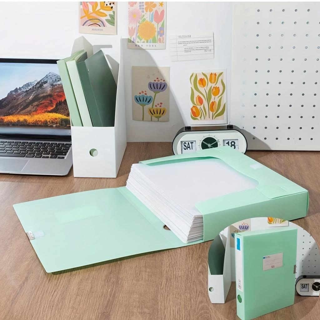 A4 Pastel Plastic File Folders - Heavy-Duty High Quality Document Organizer with Snap Closure, Multi-Color Assortment for Office