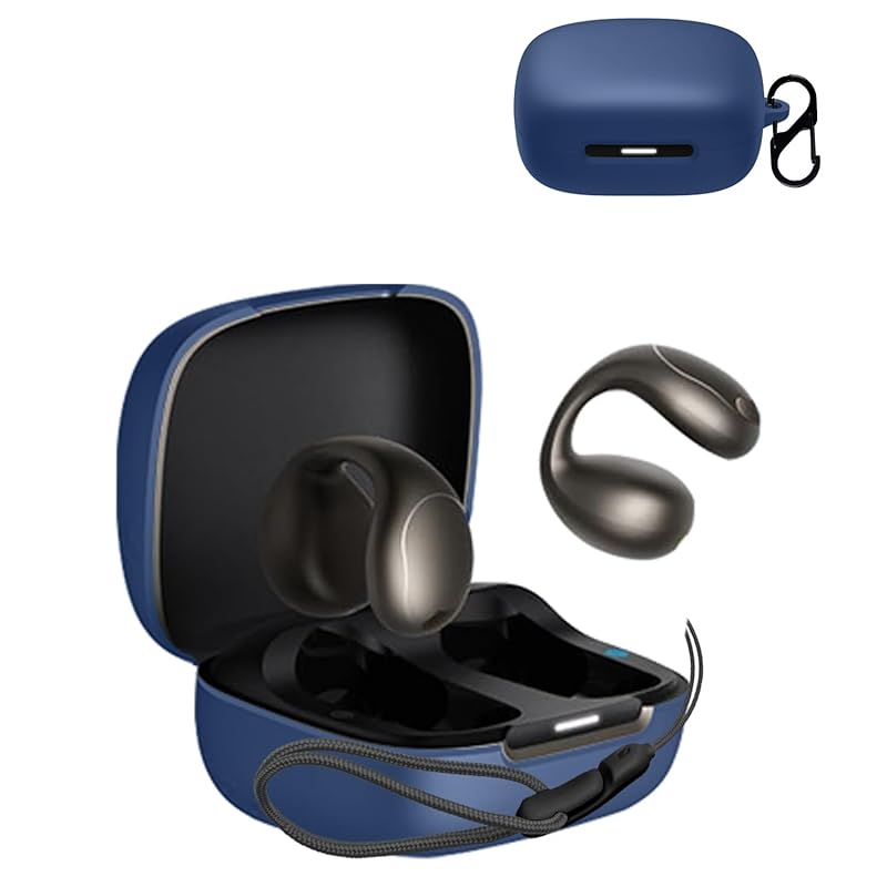 

For Anker Soundcore C40i for case cover [NOUKAJU] wireless earphones silicon protective case (With carabiner + strap included) ) Fall prevention