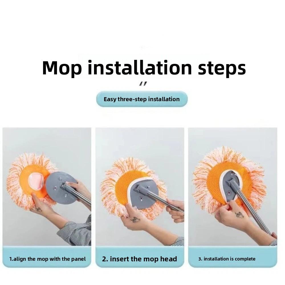Freely Retractable Sunflower Mop Long Extended Handle Dust Mop Floor Scrubber  Ceiling Cleaning