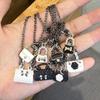 Sweet & Cool Black Bow Mini Bag with Cat Pendant - Perfect for Phone Case, Ornament, or Creative Keychain for Women