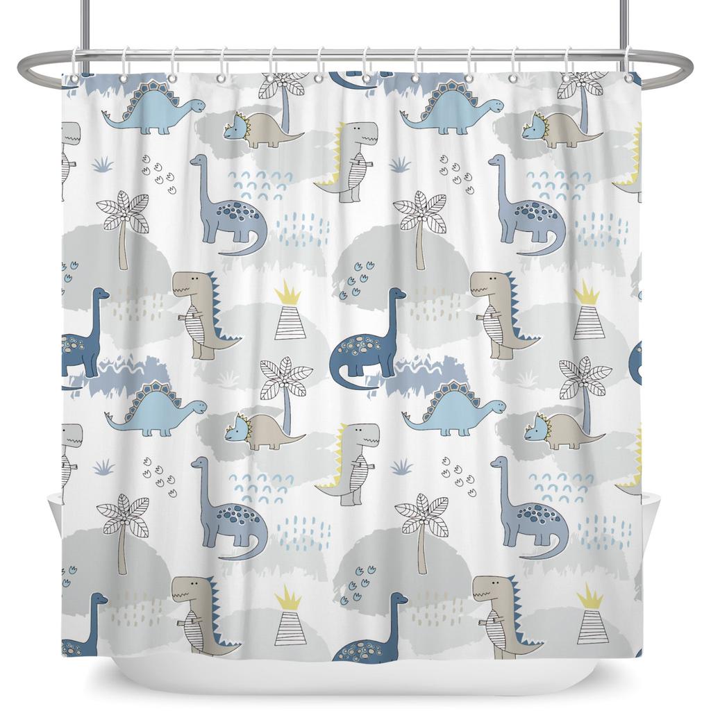 Cute Cartoon Animal Shower Curtain Waterproof Bath Curtain Bathroom Decor Kids Friendly Design Multiple Fun Patterns With Hooks