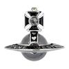 Vivienne Westwood Nana Collaboration Sphere Pattern Necklace Women necklace Silver Black-Enamel Black-Crystal 630203IJ-02P741