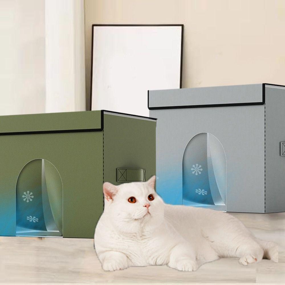 Foldable Pet Cooling House Oxford Cloth Cooling Cat House Cat Air Conditioning House  Summer