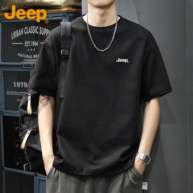 JEEP Men s Heavyweight Pure Cotton Short Sleeve T-Shirt L 2190₽