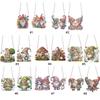 2pcs Gnome 2D Flat DIY Special Shape Hanging Diamond Art Kits Diamond Art Pendant Wall Decor for Home & Windows