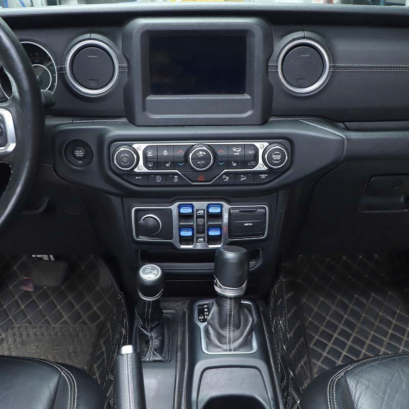 Fönsterkontrollknapp Dekoration Dekorativt Skydd Klistermärke Passar För Jeep Wrangler JL För JT Gladiator 2018 Och Upp Interiörtillbehör