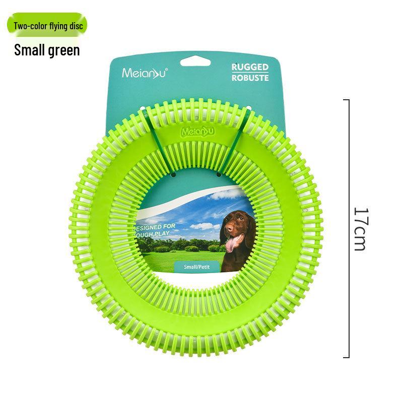 

Aisenwei Two-Color Flying Disc Toy for Medium-Large Dogs - Interactive & Durable Chew Toy for Border Collie & Golden Retriever
