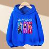 Dětské dívčí anime oblečení Kpop Lovci démonů Ležérní móda Teplá podzimní zimní mikina s kapucí