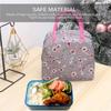 Lunch Bag Carry Holders Containers Rose Pattern Picnic Organizer Container Worker Student Food Storage Bags Carrying Pouches