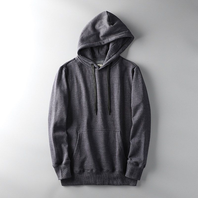 Export Tail Order Men s Cut Label Cattle Goods Sweatshirt Men s Hooded Fleece-lined Thickened Winter Export Original Order Trendy Sports Outwear Grey XL