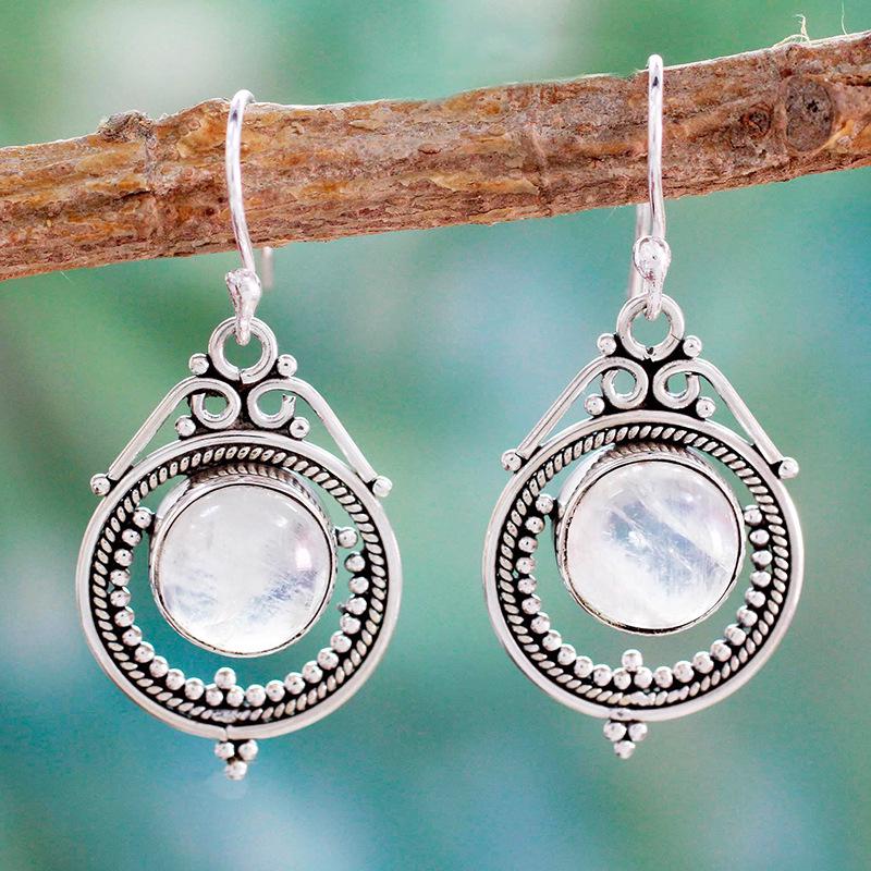 Fray Wish New Blue Topaz Drop Earrings for Women - Creative Rotating Waterdrop Pear Shape