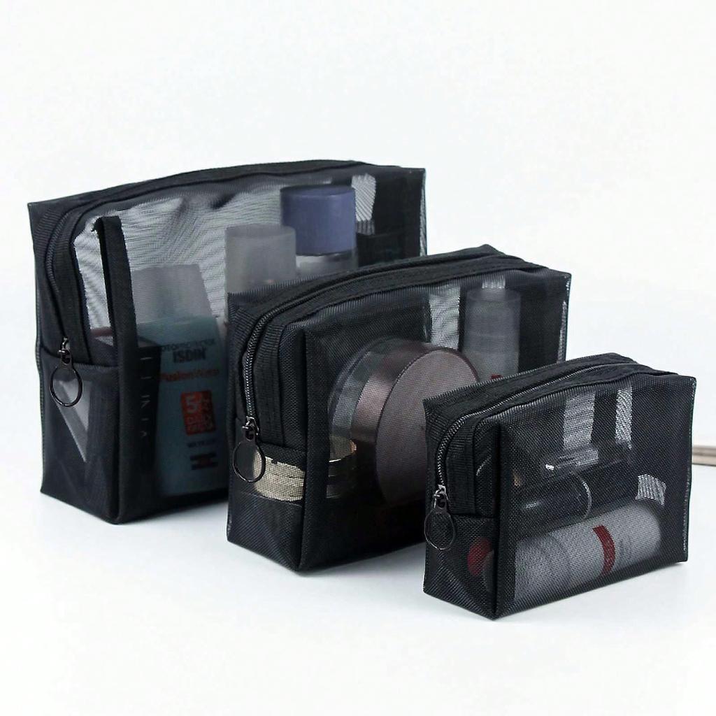 1 Piece Thick Mesh Large Capacity Makeup Bag, Personal Item Storage Small Pocket, Portable And Easy Makeup Storage Bag