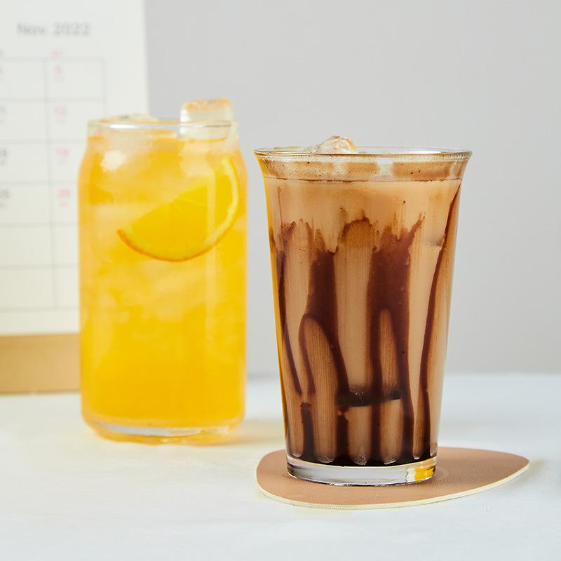 360ml/365ml Kaffekopper Krøllete Glass Lattekopp Juicekopp Husholdningskopp Melkete Enkel og Gjennomsiktig Vannflasker Drikkeglass