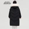 SNOWFLYING Women's Fox Fur Collar Mid-length Down Jacket
