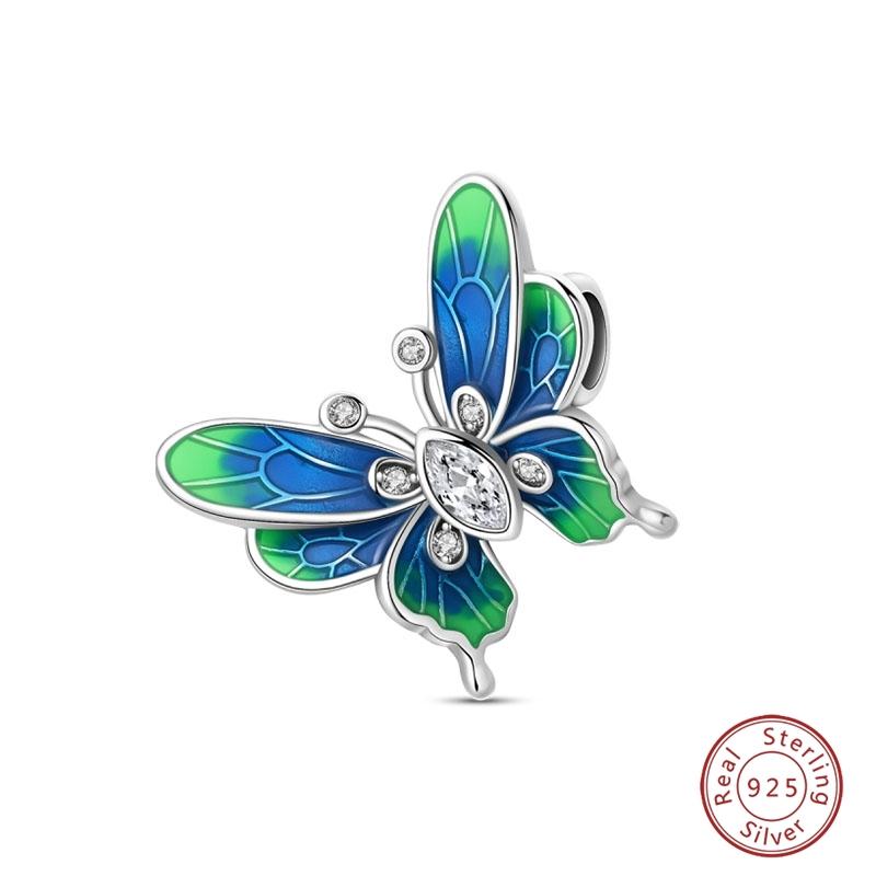 Argent S925 Chat Citrouille Carte à Jouer Ours de Diplôme Cheval de Mer 3mm Breloques Perles Design DIY Bijoux Fins