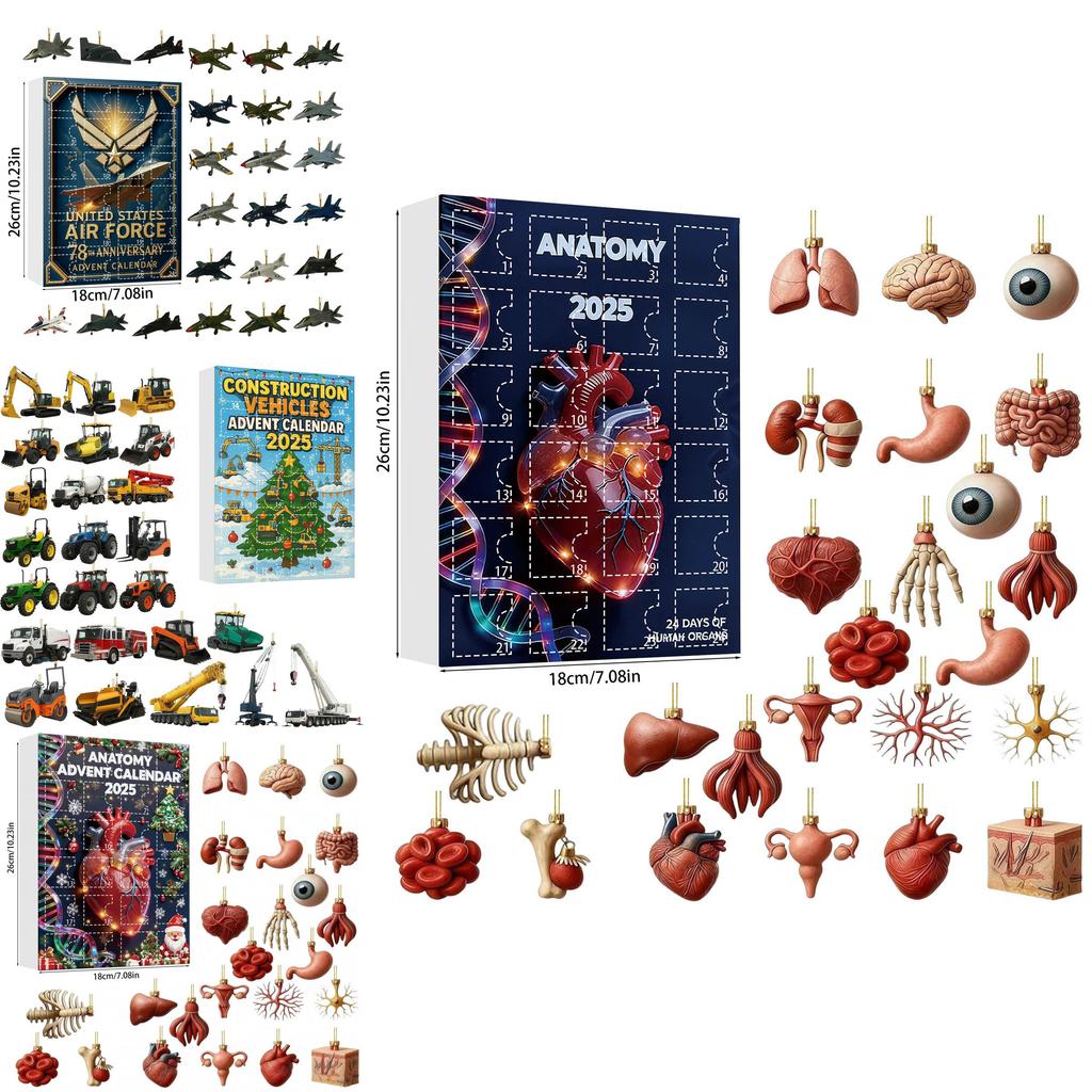 Gorilla Air Force Ballet Acrylic Tree Ornament Advent Calendar Blind Box Gift For Holiday Decor