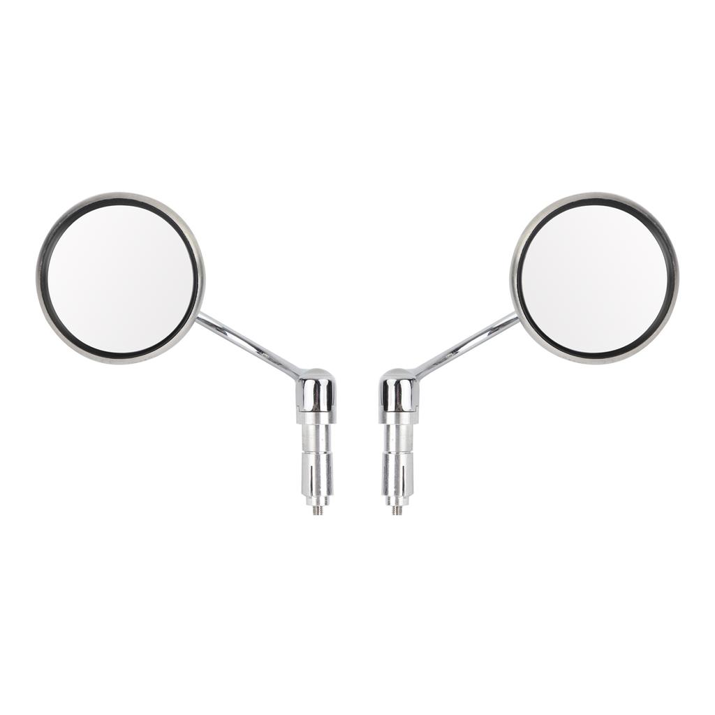 Chrome Runde Rückspiegel Lenkerendspiegel für Motorrad Chopper Cafe Racer