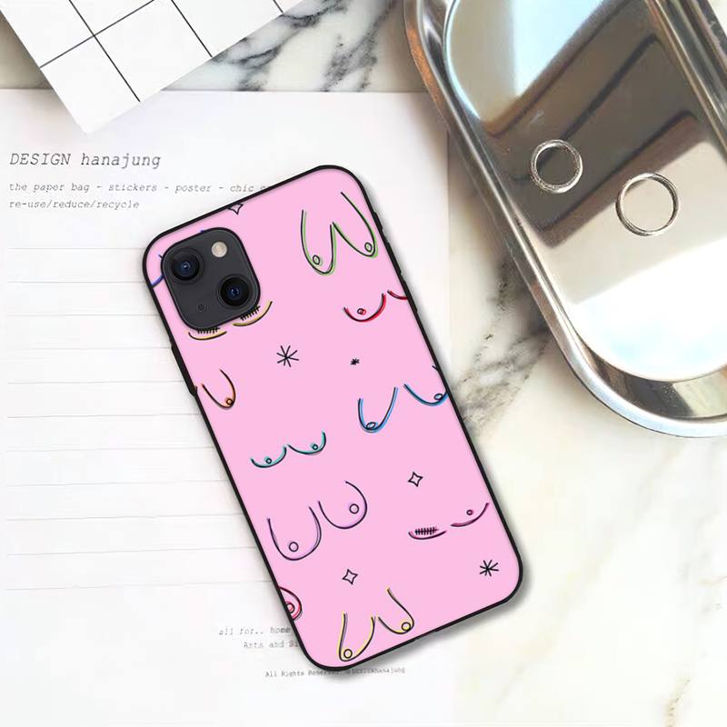Чехол для телефона Boobs Art для iPhone 11 12 Mini 13 14 Pro XS Max X 8 7 6s Plus 5 SE XR Shell iPhone14ProMax