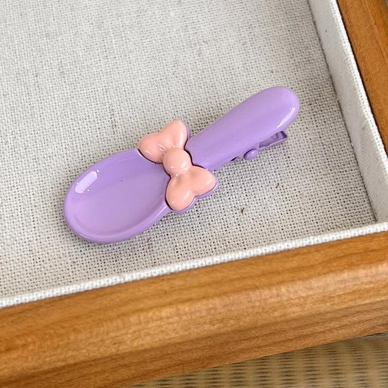 UXSL New Cute And Funny Creative Hair Clips Colorful Bow Soup Spoon Hairpins for Women Girls Barrettes Fashion Hair Accessories