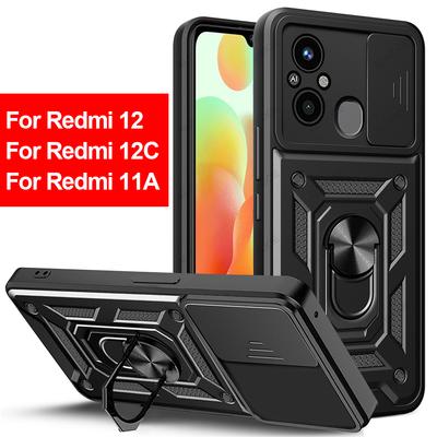 Pro pouzdro Redmi 12 12C Slide Camera Lens Protect Stand Cover pro Xiaomi 13 POCO F5 Pro Pouzdra Redmi Note 12S 12 Pro Plus 12C 11A