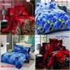 Luxurious 4pcs Printed 3d Bedding Set Queen Size With Elegant Quilt Cover And Soft Pillowcases