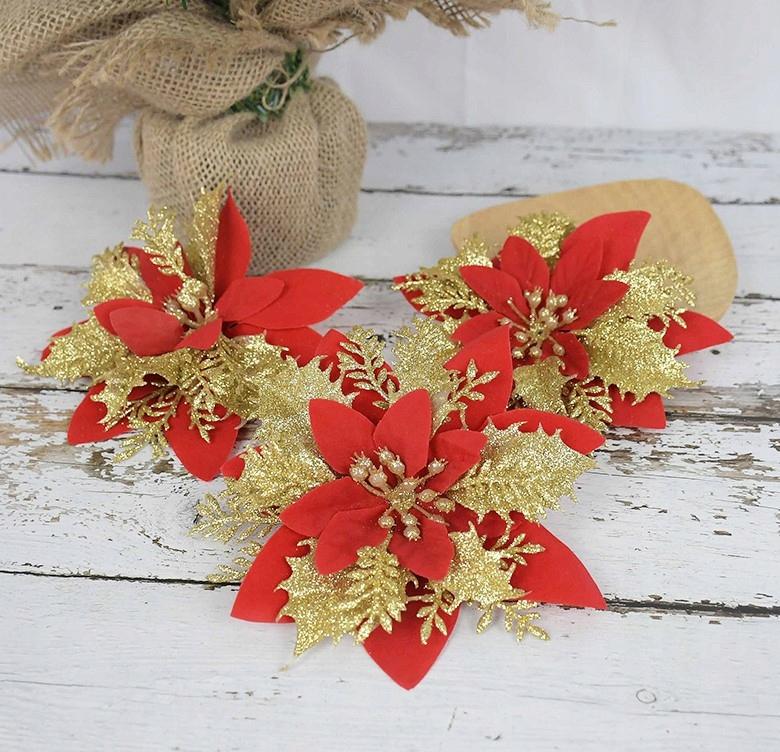 Christmas Star Flowers 6 Pcs [Se-Gb8]