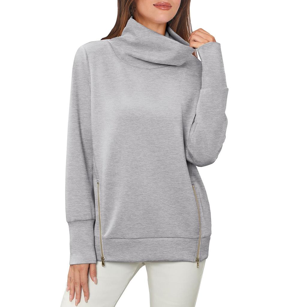 Womens  Sweatshirts  High Neck  Sweaters Casual Comfy  Fashion Outfits Clothes