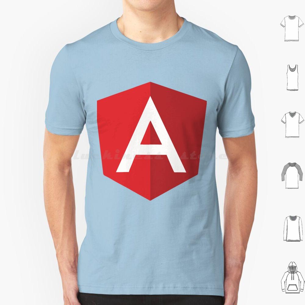 Angular Logo T Shirt Cotton Men Women DIY Print Angular Javascript Angularjs Js Programming Logo Angular Js Development Web S