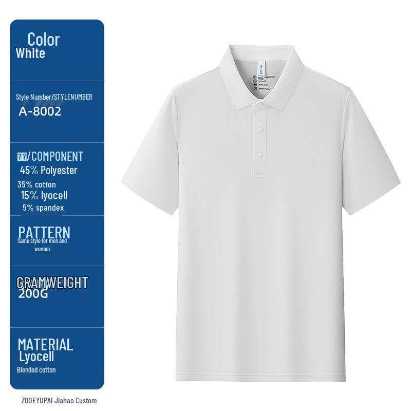 Premium Lyocell Fabric Breathable Polo Shirt with Custom Embroidery