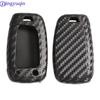 Jingyuqin Car Key Case Cover For Hyundai Elantra Solaris 2016 2017 2018 3 Buttons Folding Remote Carbon Silicone