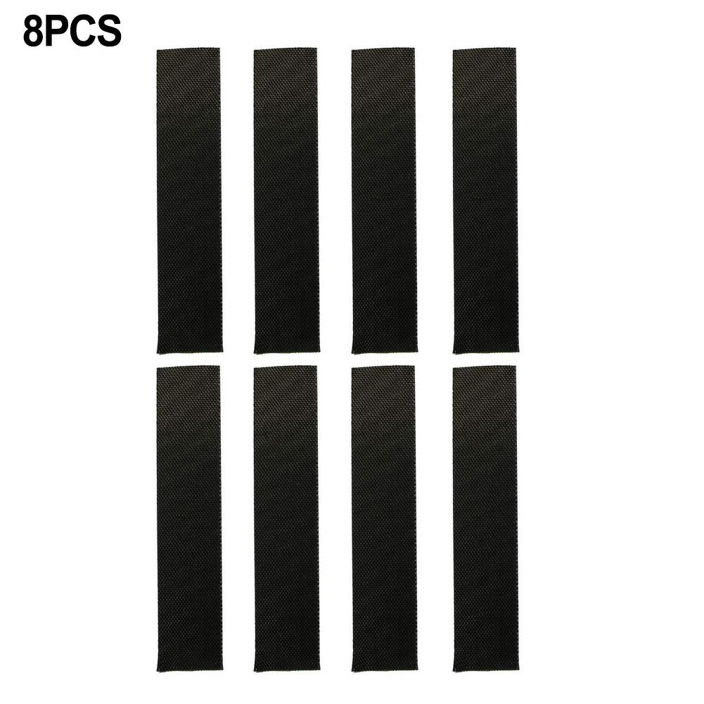 10*2.5cm Fireplace End Tape 8 Pcs Black Glass Fabric
