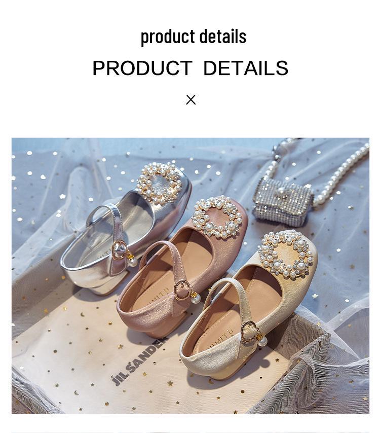 Mädchen Prinzessin High Heels: Leder Schuhe Frühling/Herbst 2025